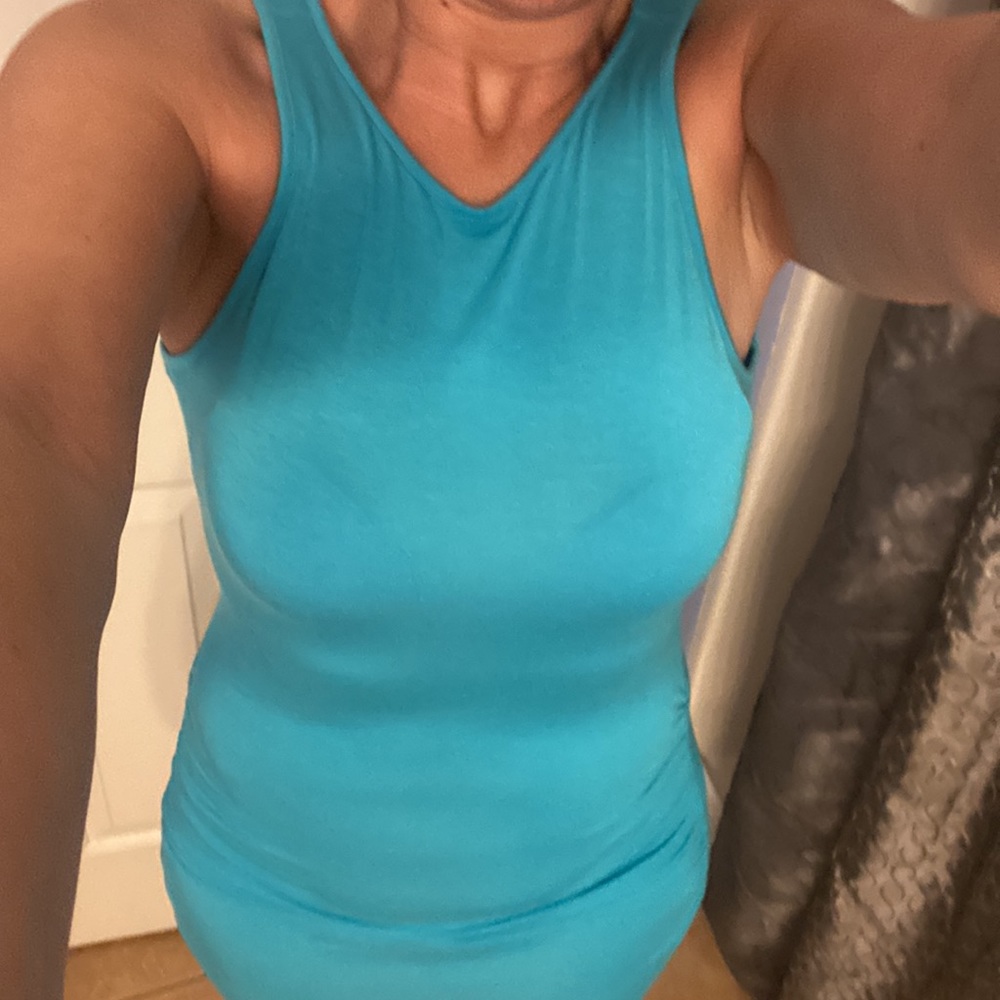Turquoise tank dress